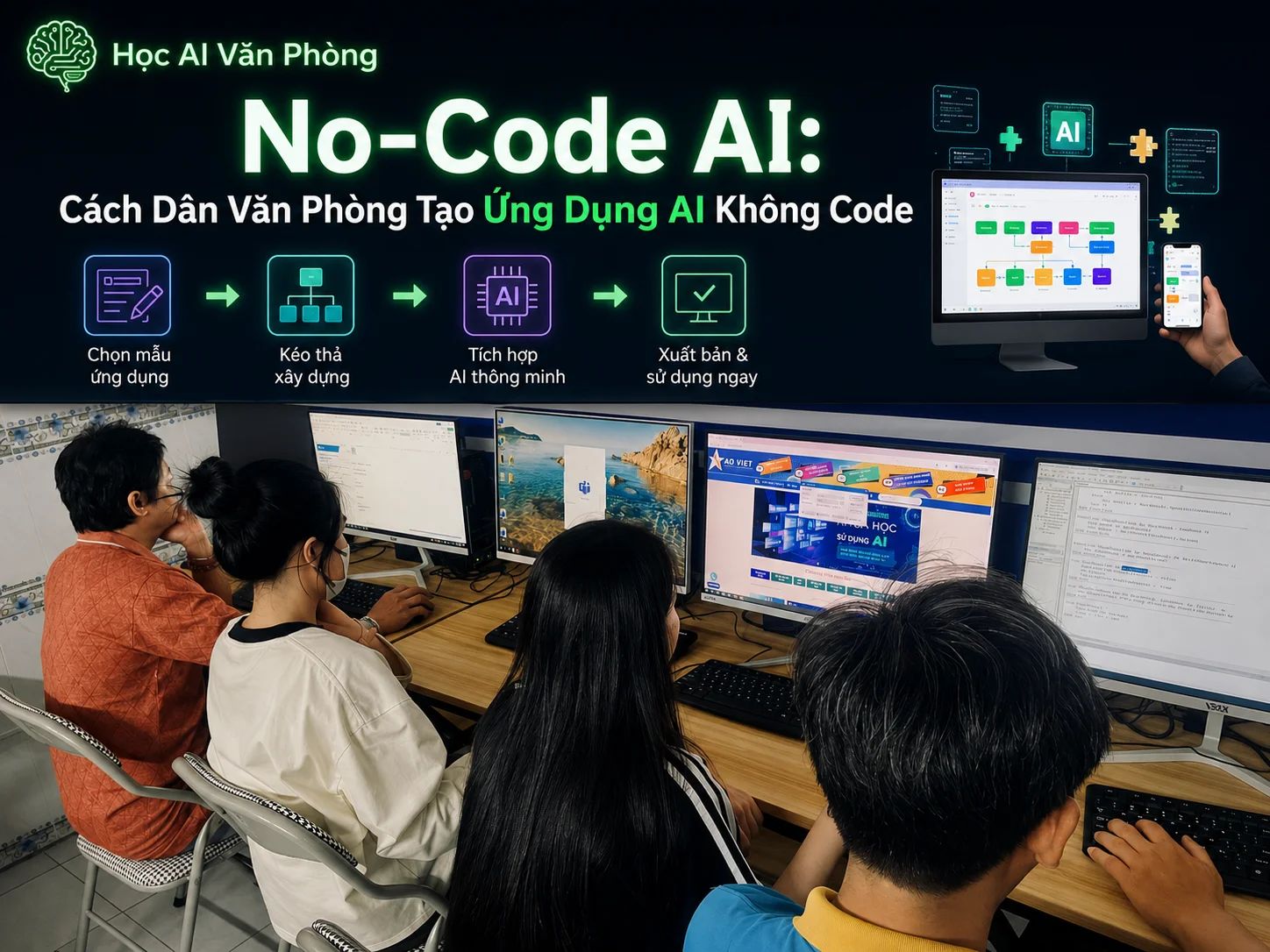 No-Code AI: Cách Dân Văn Phòng Tạo Ứng Dụng AI Không Code