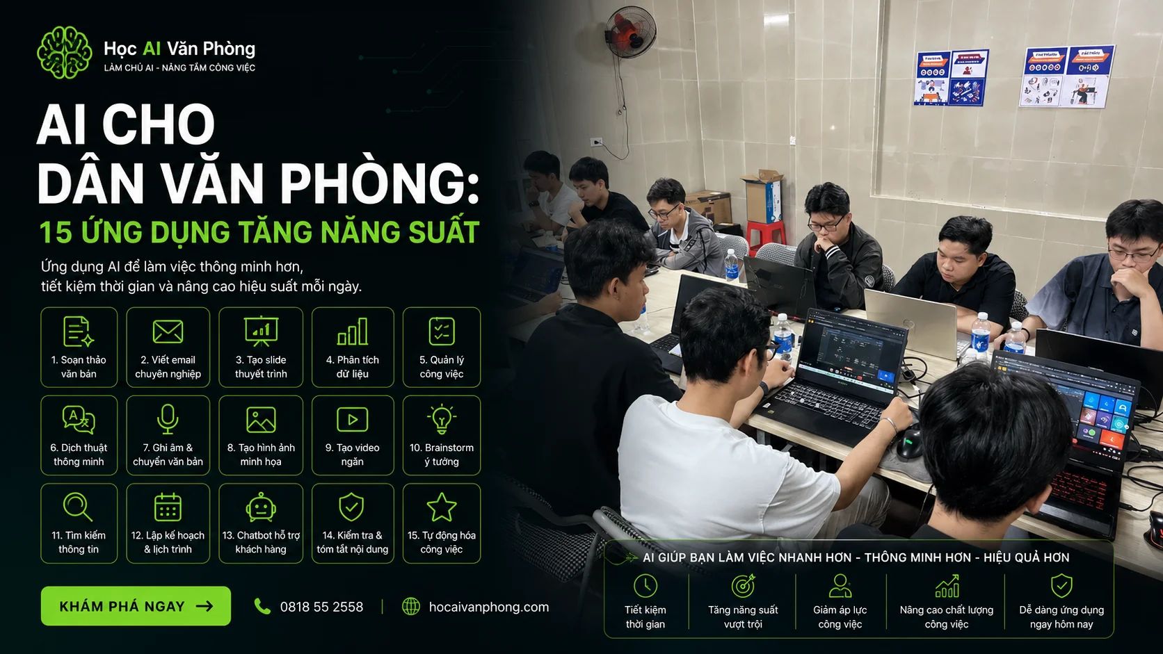 AI Cho Dân Văn Phòng: 15 Ứng Dụng Tăng Năng Suất