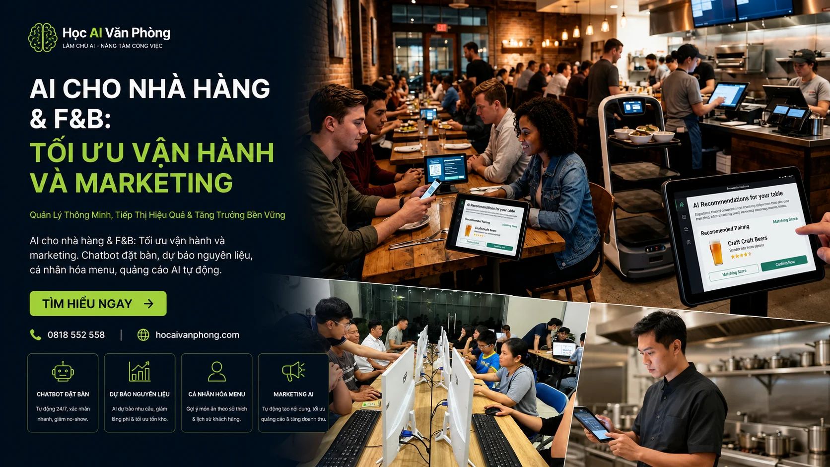 AI Cho Nhà Hàng & F&B: Tối Ưu Vận Hành Và Marketing