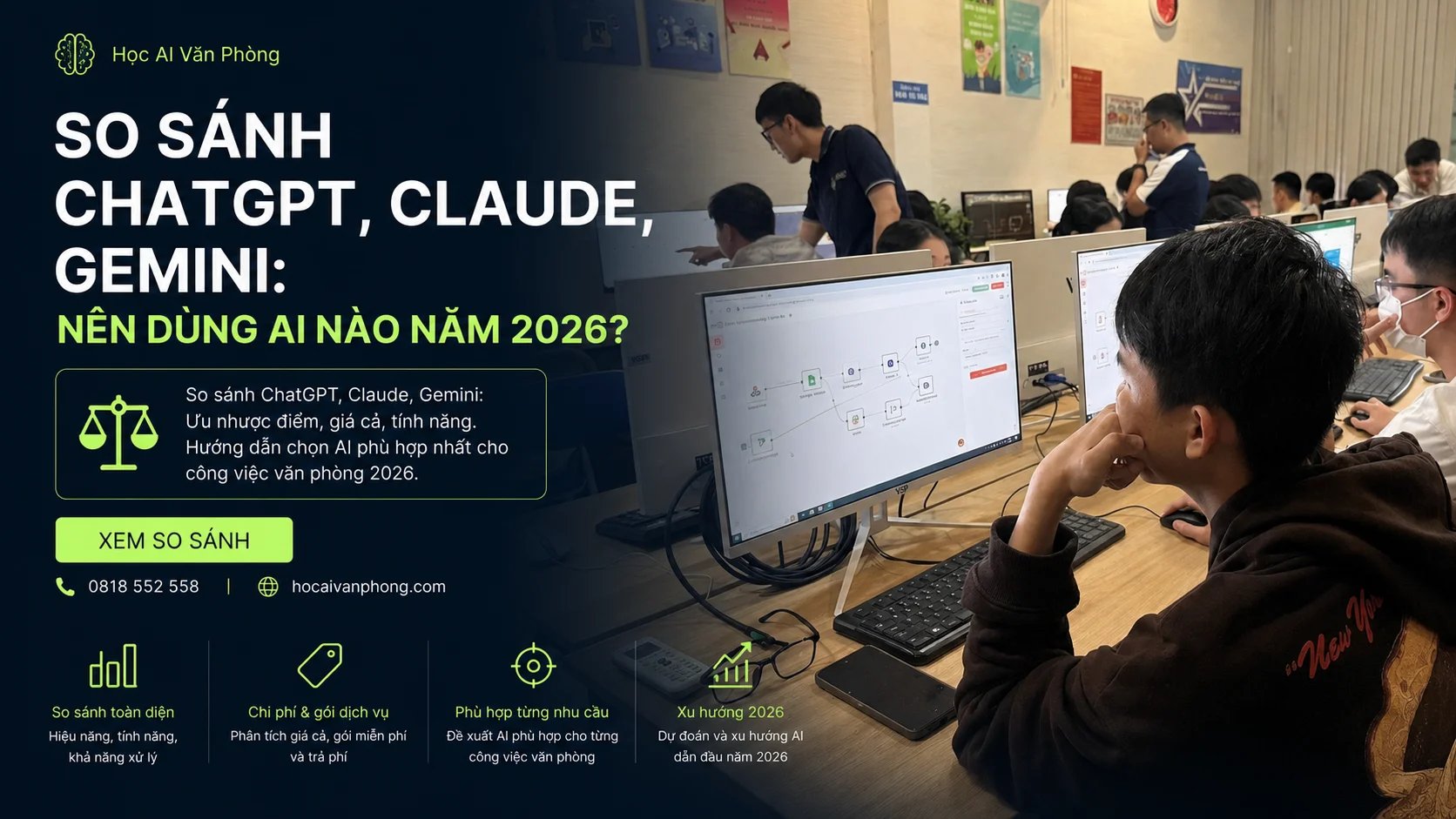So Sánh ChatGPT, Claude, Gemini: Nên Dùng AI Nào Năm 2026?