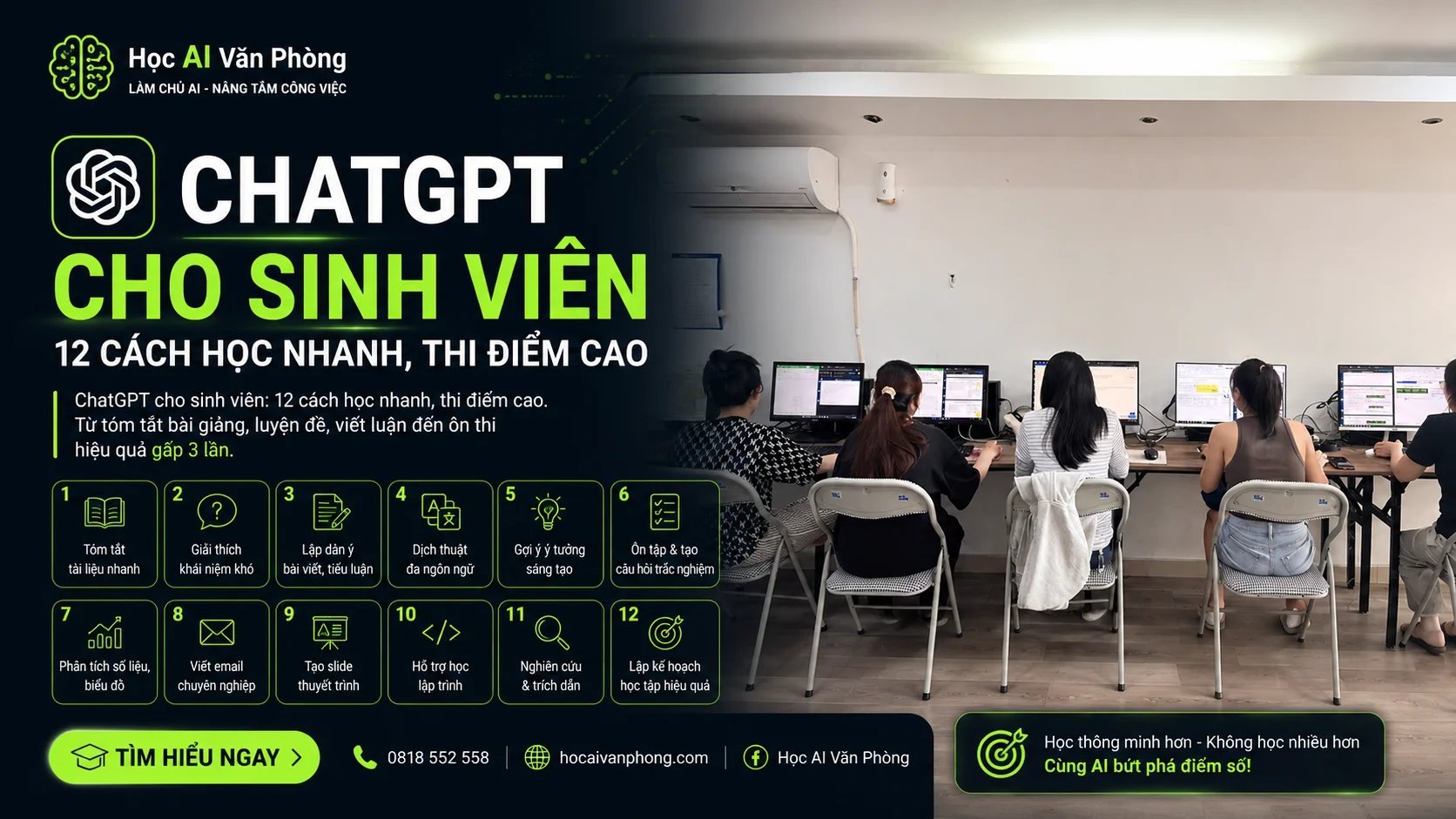 ChatGPT Cho Sinh Viên: 12 Cách Học Nhanh, Thi Điểm Cao