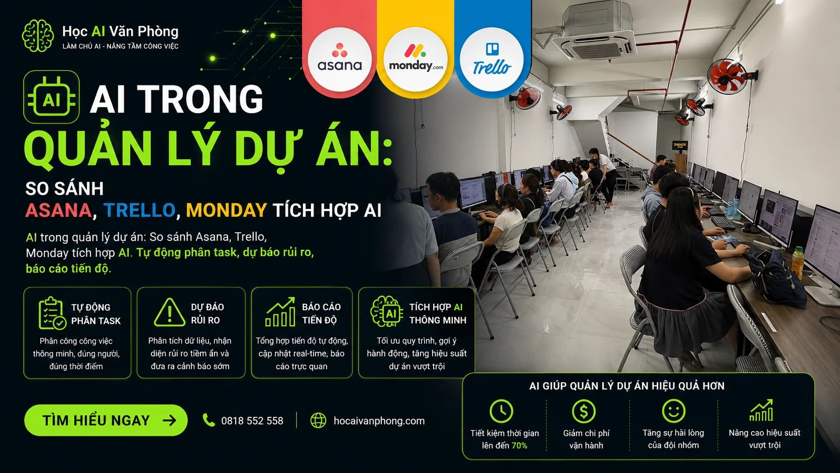 AI Trong Quản Lý Dự Án: Asana, Trello, Monday Tích Hợp AI